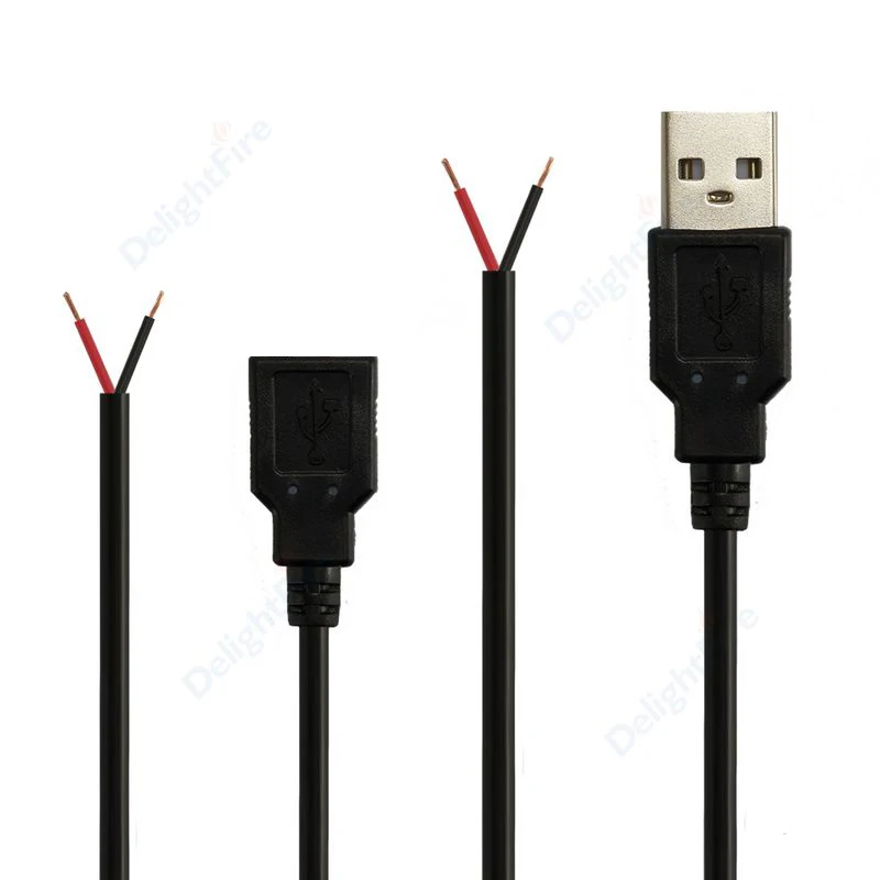 2pin USB Power Cable USB 2.0 Male Plug DIY Pigtail Cable For USB Equipment Installed DIY Replace Repair household appliances