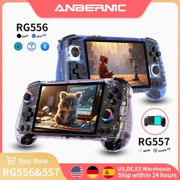 Anbernic RG557 e RG556 Console di gioco portatile Android Hall Trigger Lettore video retrò Supporto FOTA WIFI Streaming Uscita DP 1080p 1