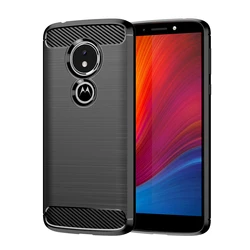 Shockproof Matte Silicone Phone Case - Durable Protection and Sleek Design for Moto E7i Power (Black)