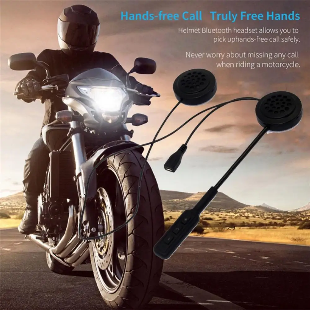 

MH01 Bluetooth-compatible 5.0 Rechargeable Hands-free Motorcycle Headset Helmet Headphone