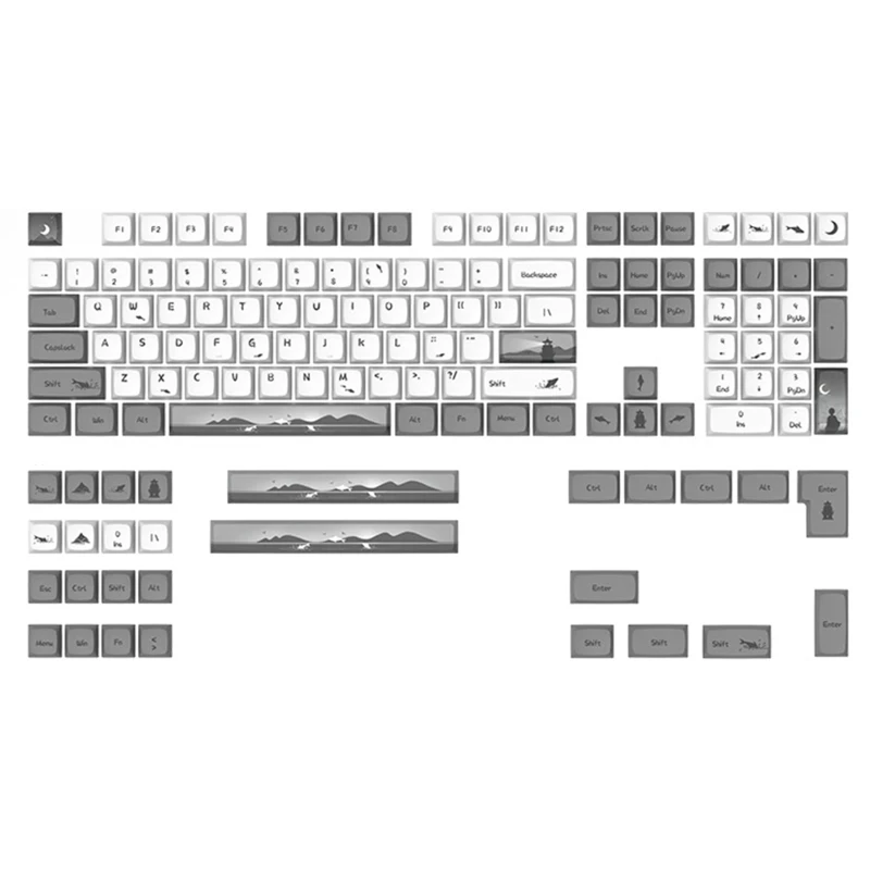 

Дропшиппинг XDA PBT колпачки для электронных игр, сублимация для переключателей MX, механическая клавиатура