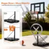 Adjustable Portable Basketball Hoop, 6.1-10ft, Shatterproof Backboard, Fillable Base for Pool/Backyard/Driveway