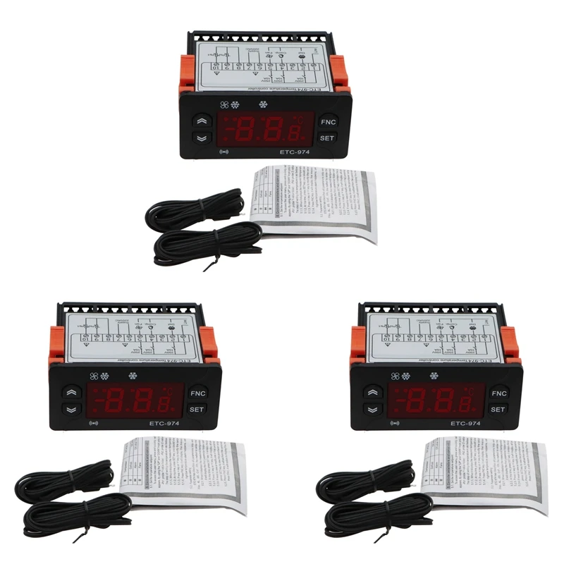 2X ETC 974 Digital Temperature Controller Thermostats