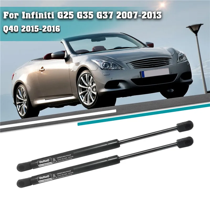 

For Infiniti G25 G35 G37 2007-2013 Accessories 2pcs Front Bonnet Gas Struts Hood Lift Supports Strut Shocks