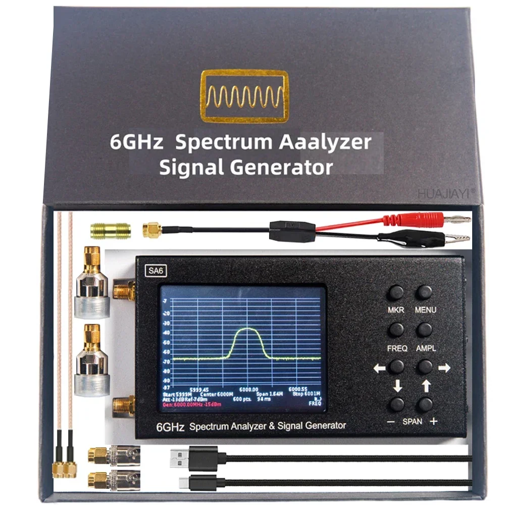 

Портативный анализатор спектра SA6 6 ГГц и генератор сигналов для, 2G,3G,4G,LTE, CDMA, DCS, GSM, GPRS, GLONASS, 6G, Векторный анализатор сети