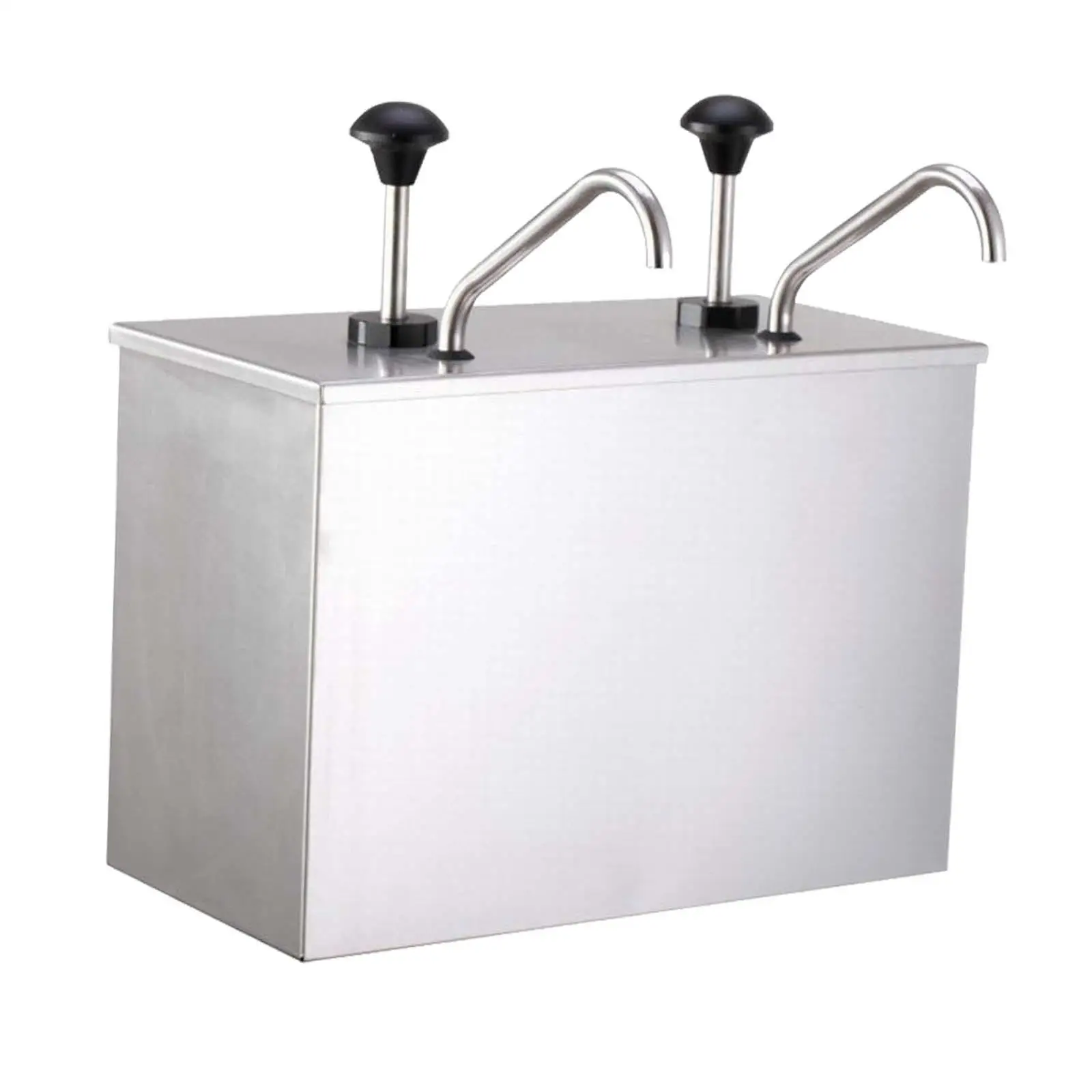 Sauce Pump Dispenser Stainless Steel Hand Tool Bucket Condiment Pump Dispenser for BBQ Sauce Seasoning Ketchup Party Hotel