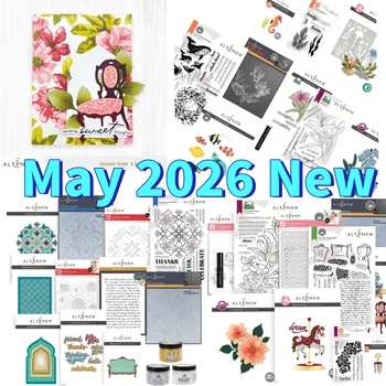 Floral Scrapbooking Die & Stamp Set 1