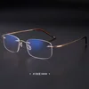 NOMANOV =  Titanium Alloy Rimless Progressive Multifocal Reading Glasses See Near And Far ADD +75 100 150 175 200 To 400 5