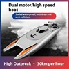 Double Motor Waterproof High-Speed Competitive Speedboat Electric Remote Control Boat Model Kids Boys Summer Outdoors Toy Gift 2
