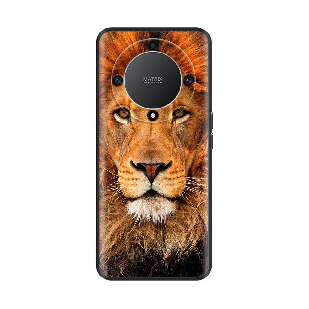 Elegant Floral Silicone Case for Honor X9a - 6.67 Protective Phone Cover