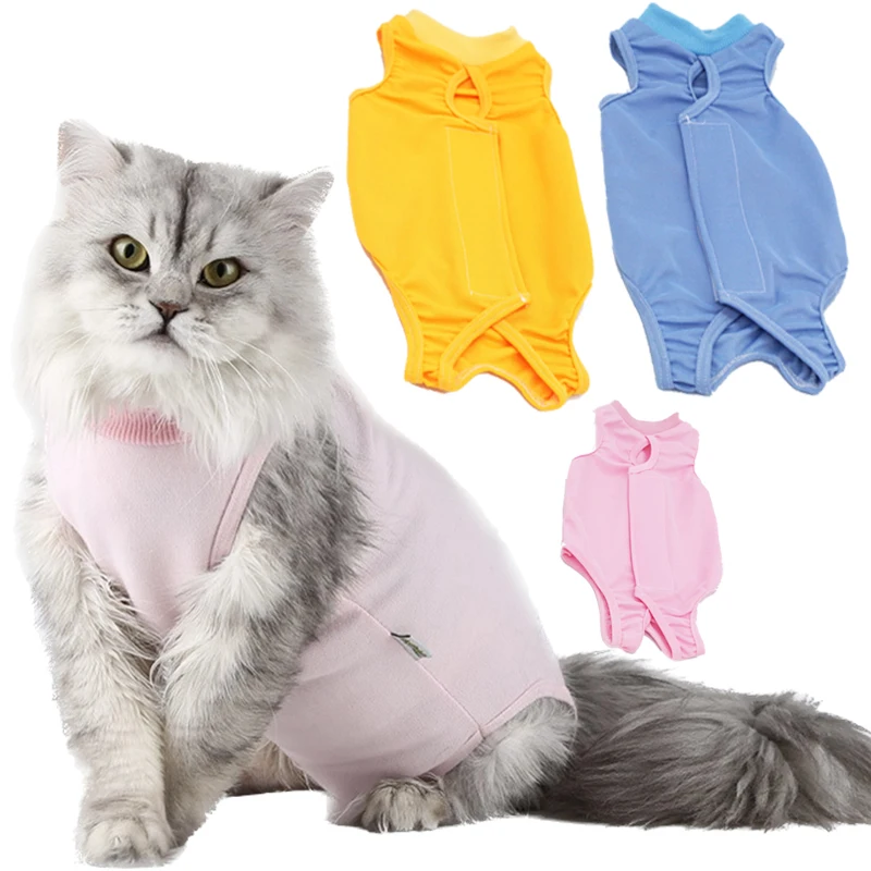 Pet clothes cat anti-licking sterilization pet surgery suit for small dog cat puppy anti-scratch body strap vest kitten four-legged jumpsuit