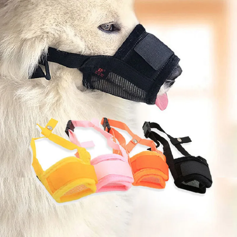 Nylon Breathable Dog Bite Muzzle Teddy Labrador for Large Medium and Small Dogs Drinkable Dog Mouth Muzzle dog bite muzzle