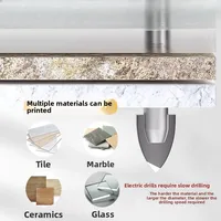 Jeu de forets pour carrelage, alliage, céramique, verre, béton, perceuse manuelle, foret spécial, ouvre-trou triangulaire, diamètre: 3mm-14mm 5