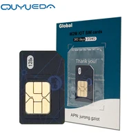 Carte SIM 4G mondiale pour dispositifs intelligents M2M/IoT, pour collier de suivi GPS, appareil IoT, 360 Mo de données, 1 an de trafic Internet rechargeable 1
