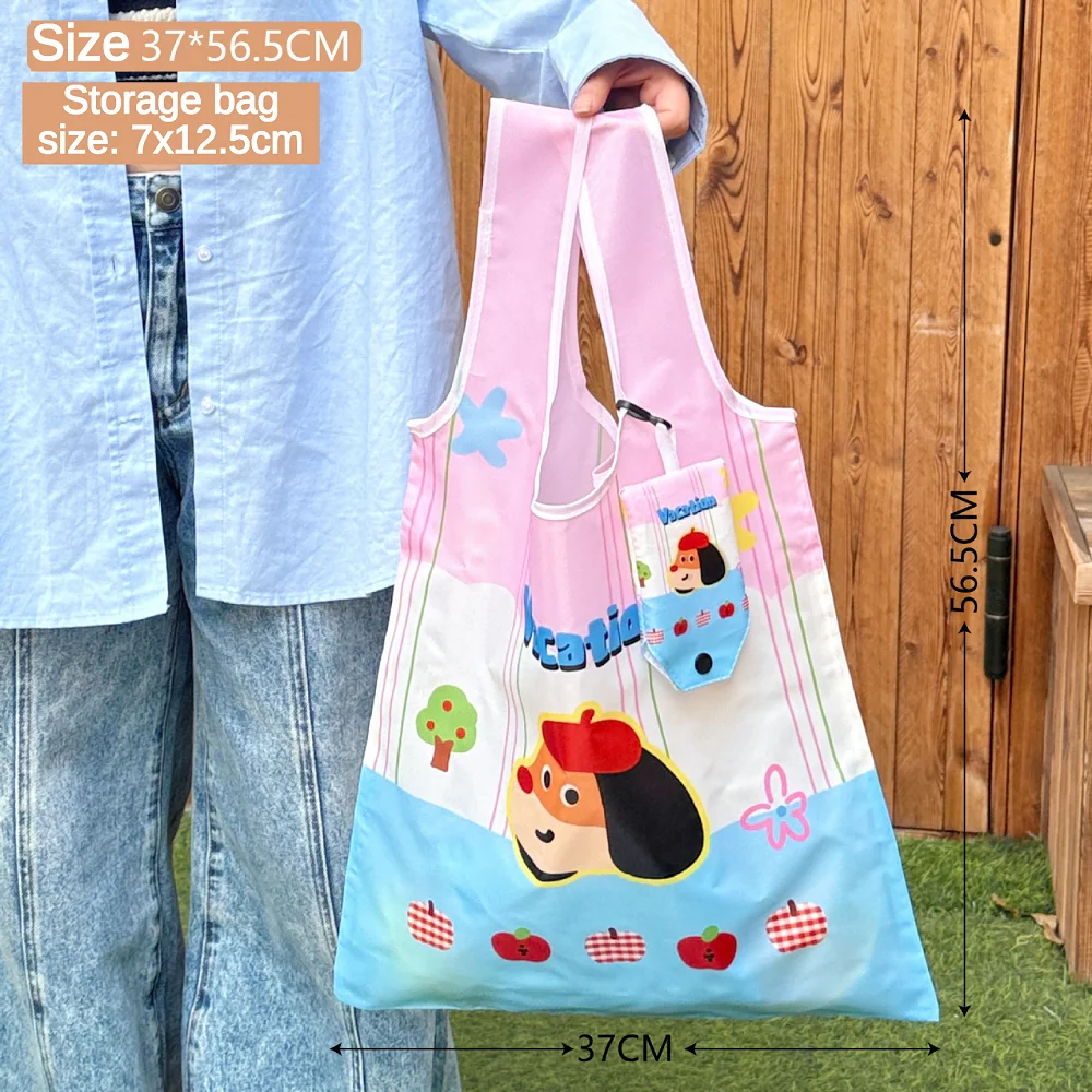 Charming Eco-Friendly Foldable Shopping Tote with Large Capacity