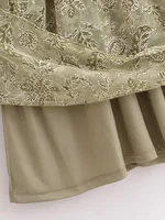 Women Summer Print Dress 2025 Vintage Cascading Ruffle Belt Bwo Long Sleeve Female Elegant Street Dresses Clothing - Image 6