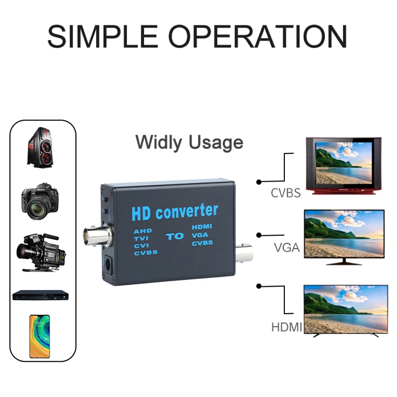 SDI /VGA/CVI/TVI AHD-USB 비디오 캡처 및 USB 3.0 출력 1080 캡처 아날로그 신호 비디오 컨버터