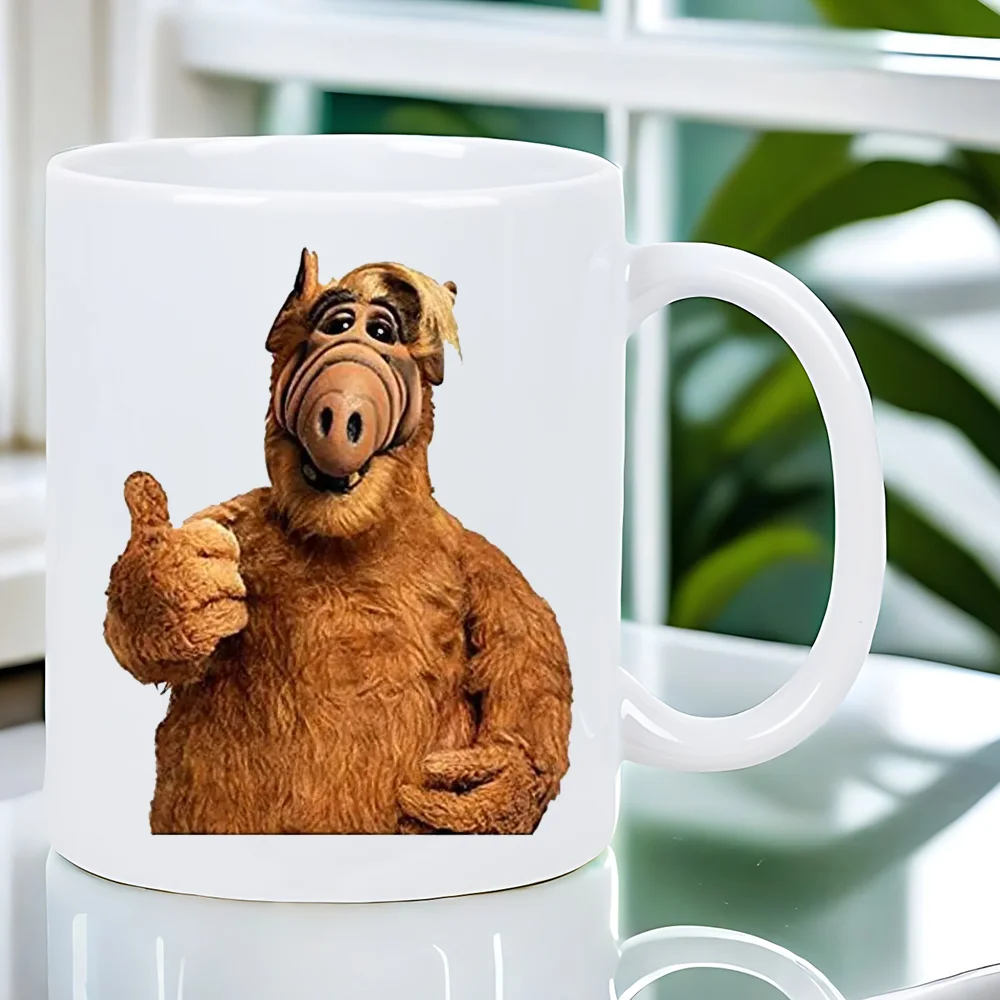 Alf Thumb Up Ceramic Coffee Mug, Insulated, Reusable, Hand Wash Only, Ideal Hot & Cold Beverages, Perfect Gift For_voghion.com