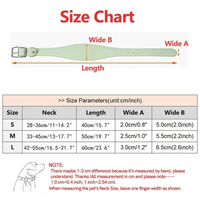 PU Pet Collar Adjustable Dog Collar Widened Design Strong and Durable for Medium and Large Dogs Outdoor Training Pet Accessories 2