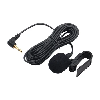 NUOVO Mini Car Audio Microfono 3.5mm Clip Jack Plug Mic Stereo Professionisti Microfono Esterno Cablato Per Auto DVD Radio 3m Lungo