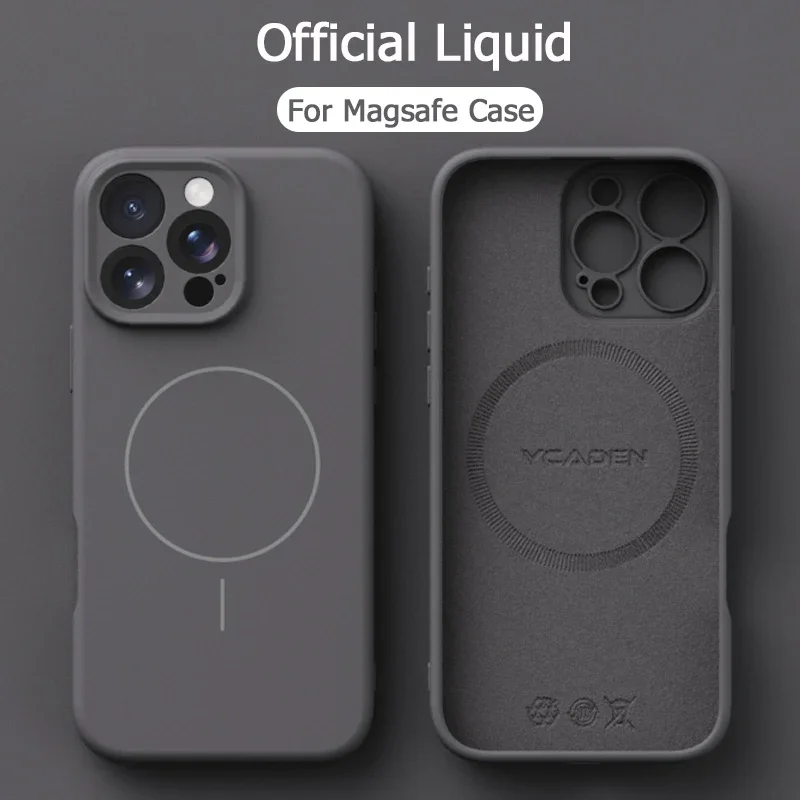 Original Liquid Soft Silicone For Magsafe Wireless Charge Magnetic Case For iPhone 16 Plus 15 14 13 12 Pro Max 11 Cover