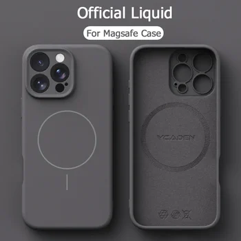 Original Liquid Soft Silicone For Magsafe Wireless Charge Magnetic Case For iPhone 16 Plus 15 14 13 12 Pro Max 11 Cover 1