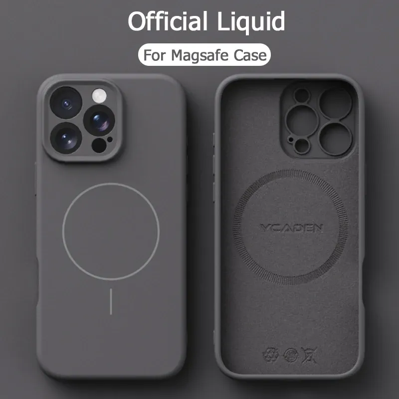 Original Liquid Soft Silicone For Magsafe Wireless Charge Magnetic Case For iPhone 16 Plus 15 14 13 12 Pro Max 11 Cover