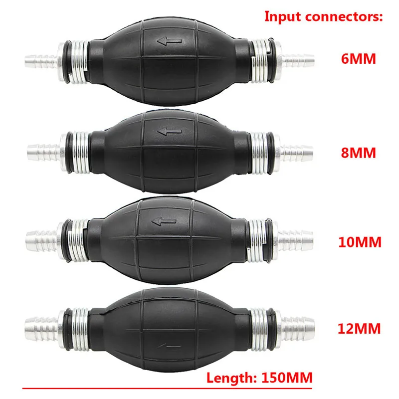 

1pc 4styles Line Pump Primer Bulb Hand Primer Gas Petrol Pumps Rubber And Aluminum Hand Fuel Pump Apply to All Fuels