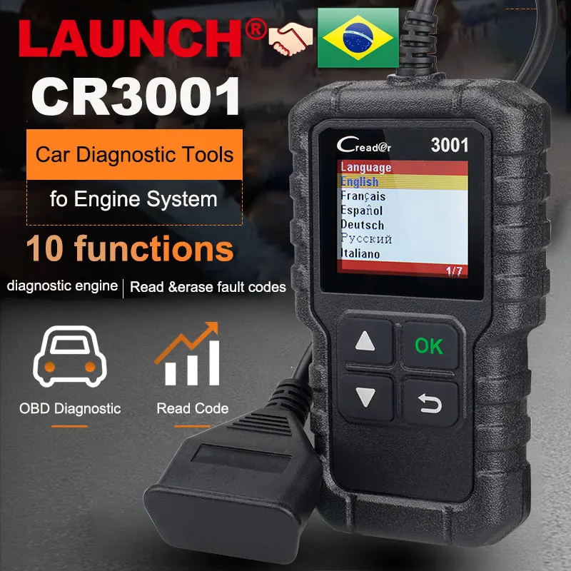 LAUNCH Diagnostic Tools X431 CR3001 Car Full OBD2 Automotive ...