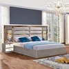 2020 Hot Sale Classic Design King Double Bed Set Wooden Home Furniture Deluxe Full Master Bedroom Set 2