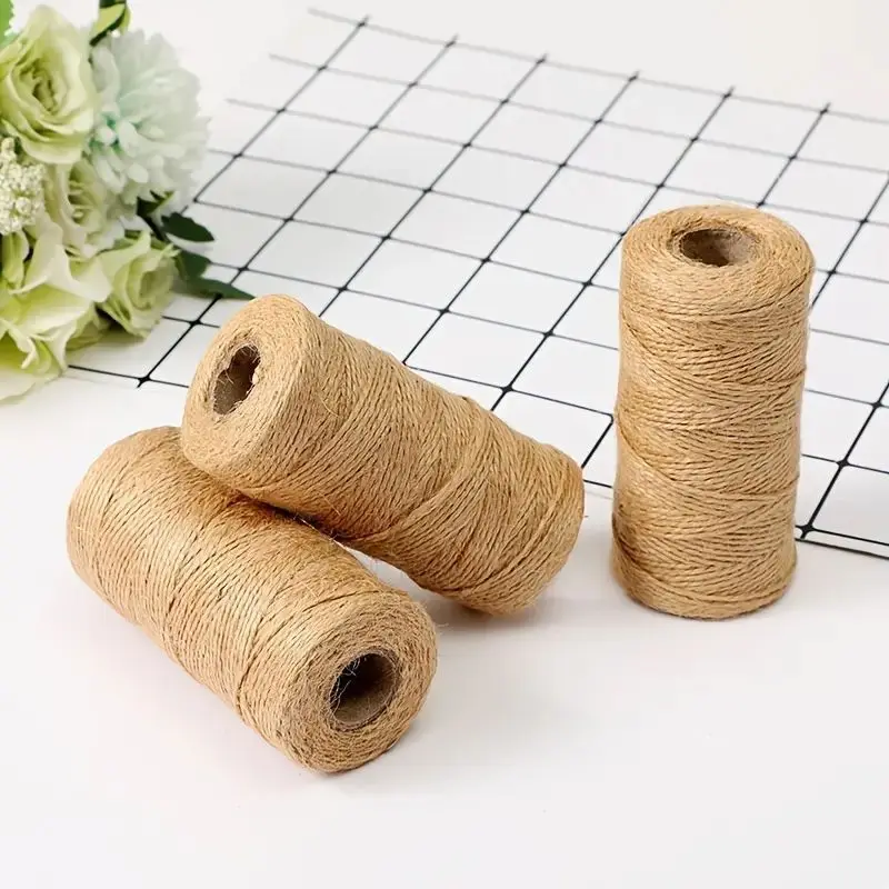 Description Picture 6 of item1pc 109 Yards Jute Rope, Jute Twine String, Hemp Cord For DIY Craft, Artworks Decoration, Gift Wrapping