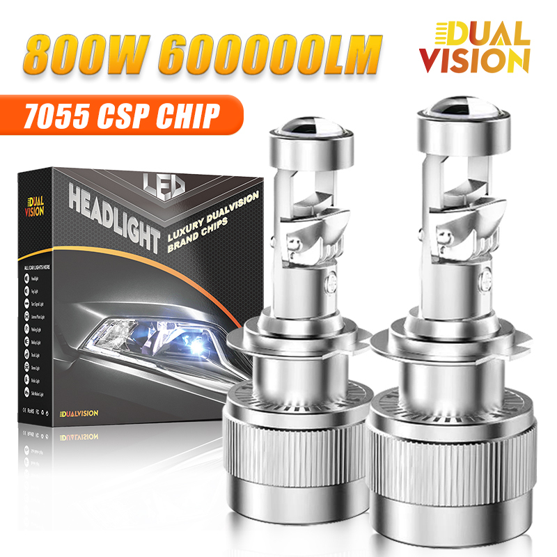 H7 Projector Lens Light H11 H4 LED CANBUS H8 9005 HB3 9006 HB4 Auto Headlights Bulb 7055 CSP Super Bright High Low Beam 6000K