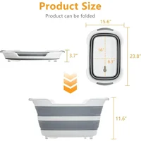 Multipurpose Collapsible Pet Bathtub Upgraded with Drainage Hole and Pet Hair Collector for Bathing/Shower, Portable 2