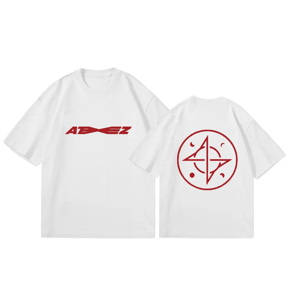 

Футболка ATEEZ с круглым вырезом, Модный Повседневный хлопковый пуловер с принтом, с коротким рукавом, в стиле K-POP World Tour, одежда для фанатов, подарок