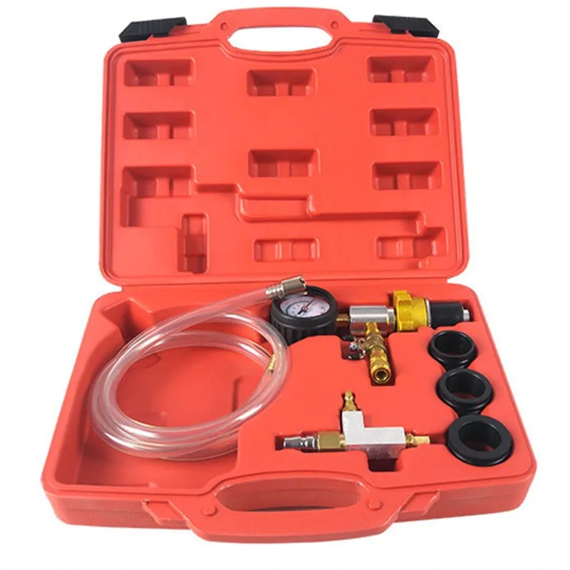 

Car Cooling Radiator Pressure Tester Water Tank Detector Checker Tool Repair Kit