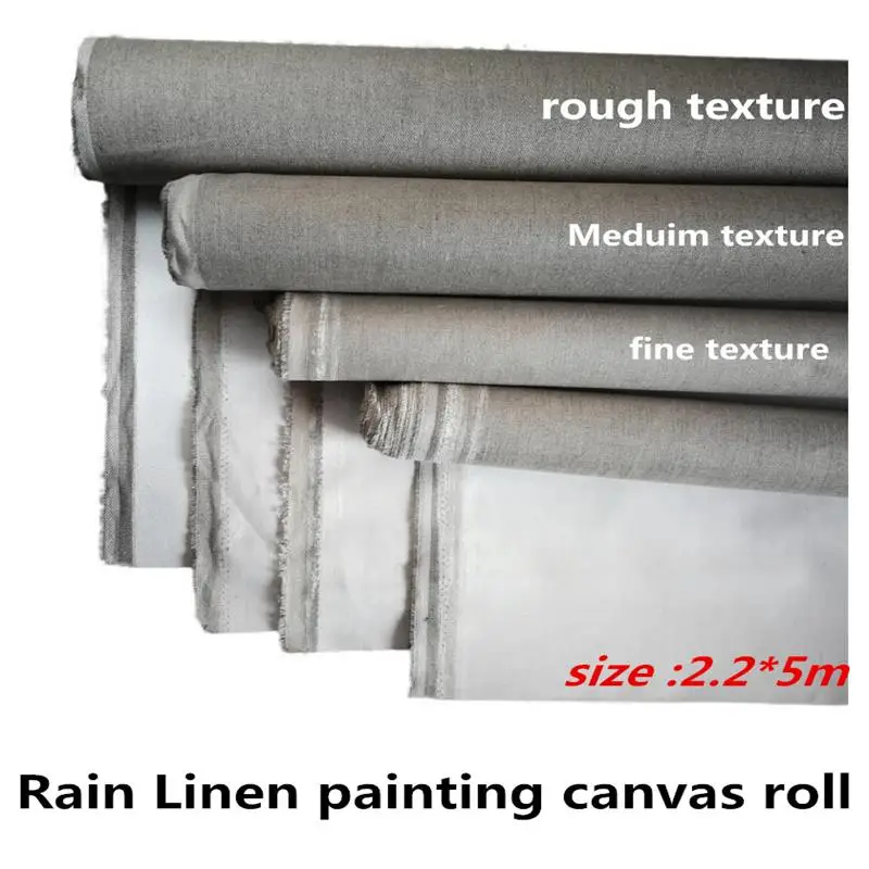 2.2mx5m long roll artist drawing Rain linen canvas roll custom painting canvas painting canvas