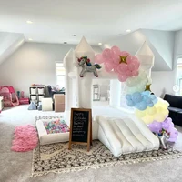 9FT White Wedding Inflatable Bounce House With Slide Bouncy Castle For Kids Jumping Party Game Trampoline With UL Blower Outdoor 1