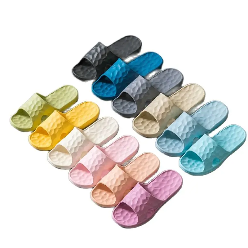 Summer couple slippers EVA non-slip bathroom slippers water cube 10 colors