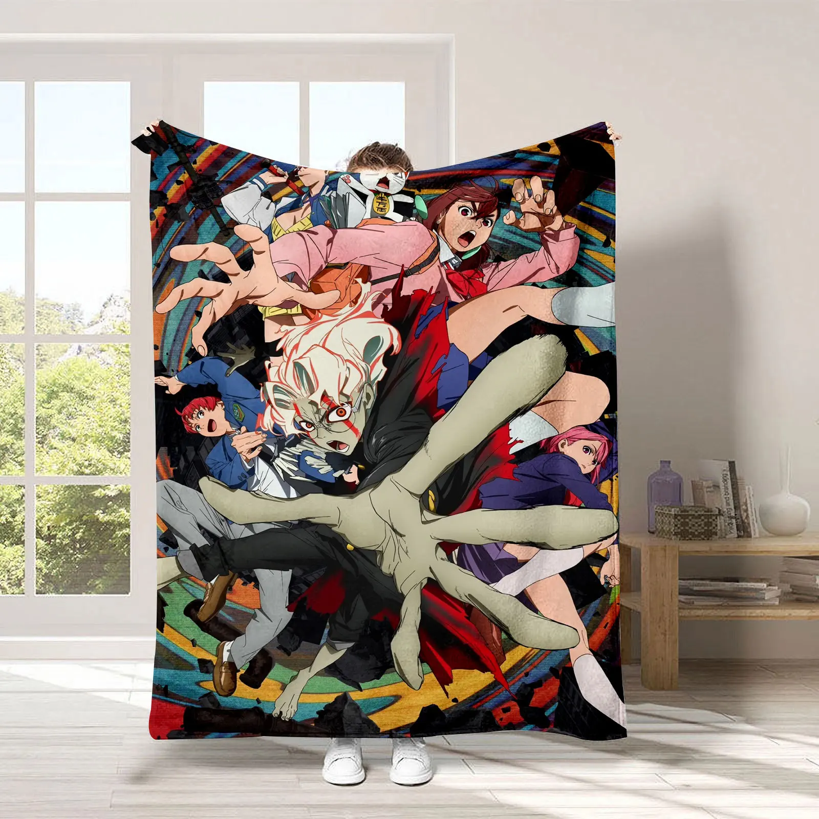 Dandadan Flannel Blanket Takakura Ken Throw for home and decoration travel sofa warm and soft blanket for winter