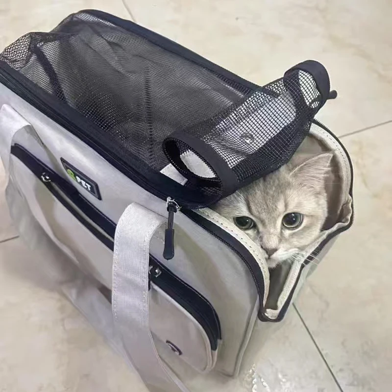 고양이 여행용 가방 소형 개 캐리어 가방 내구성 통기성 애완 동물 숄더 백 비 탈출 소프트 사이드 개 캐리어 토트