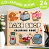BAKE SHOP Coloring Book for Adults And Teens Featuring Cute Drawing Book Bold-easy Patterns Perfect Gift for Party and Birthday 1