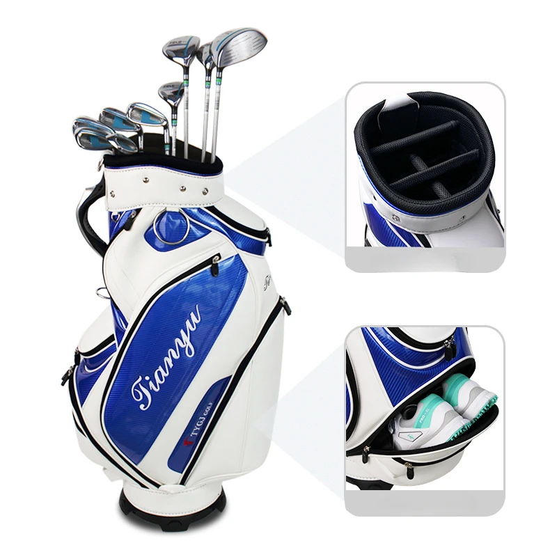 High Quality Golf Ball Bag PU Waterproof Lightweight Travel Pack Thickened Club Large Capacity Golf Standard Bag TBZB011