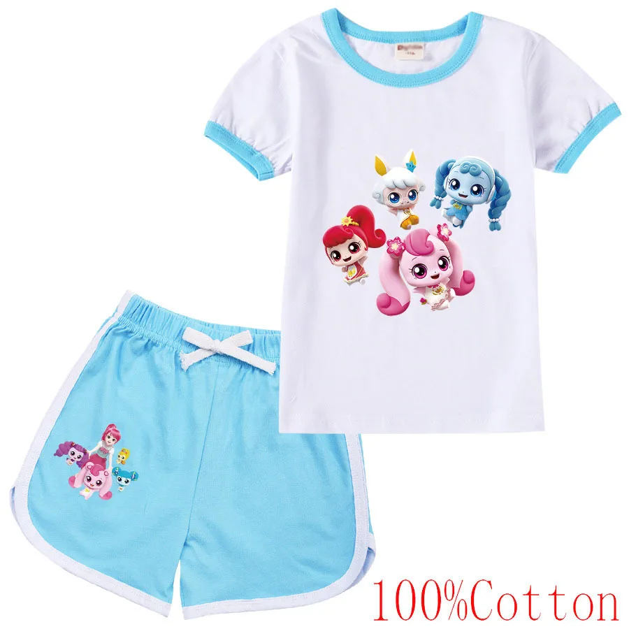 

Catch Teenieping Clothes Kids Summer Clothing Sets Toddler Girls Short Sleeve SportSuits Boys Nevermore Academy T Shirt Outfits