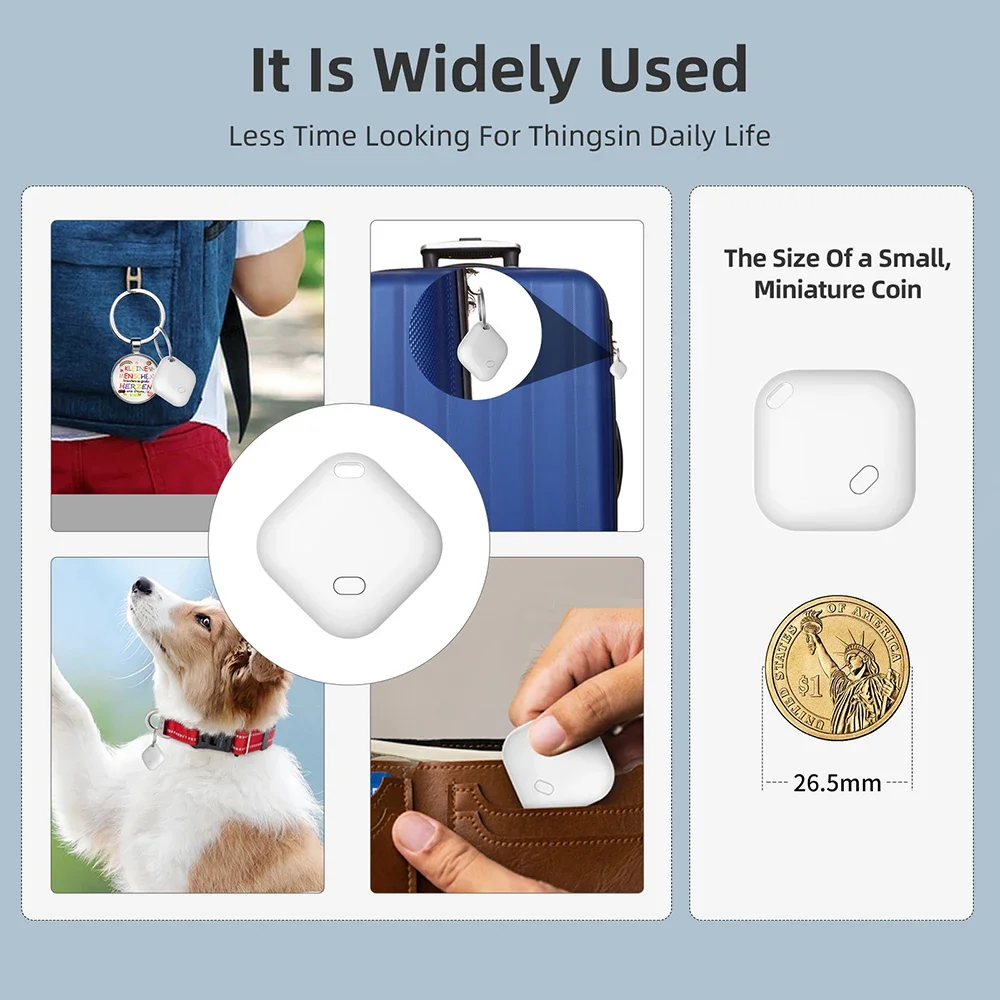 Mini Keys Finder Bluetooth Tracker smart tracker Works with Apple Find My (Only iOS) Smart Tag GPS Locator Tracking Device Pet Car Item Finder