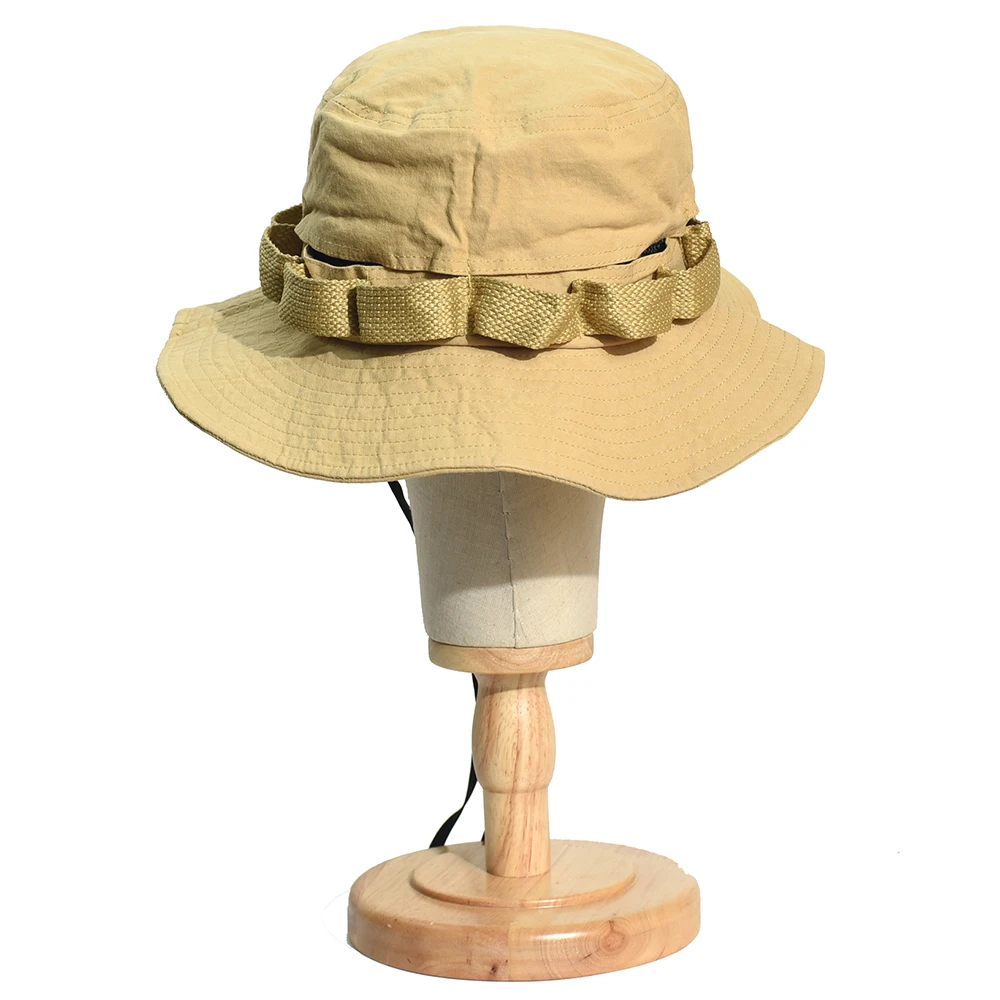 Outdoor Breathable Cotton Bucket Hat Men Women Solid Casual Boonie Hats Fishing Hat Fashion Safari Summer Cap Hiking Sun Caps 5