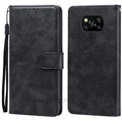 Premium Wallet Flip Leather Case - Stylish Cover for POCO X3 X3Pro X3NFC (Black)