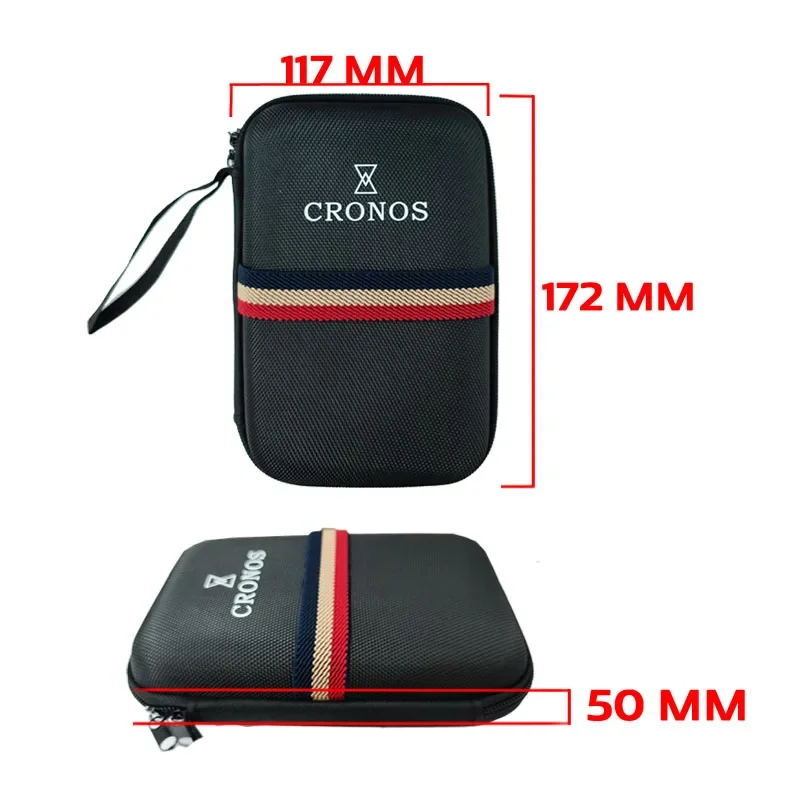 Cronos Watch Box EVA Oxford Fabric Storage Bag Zipper Foam Contained Net Lining