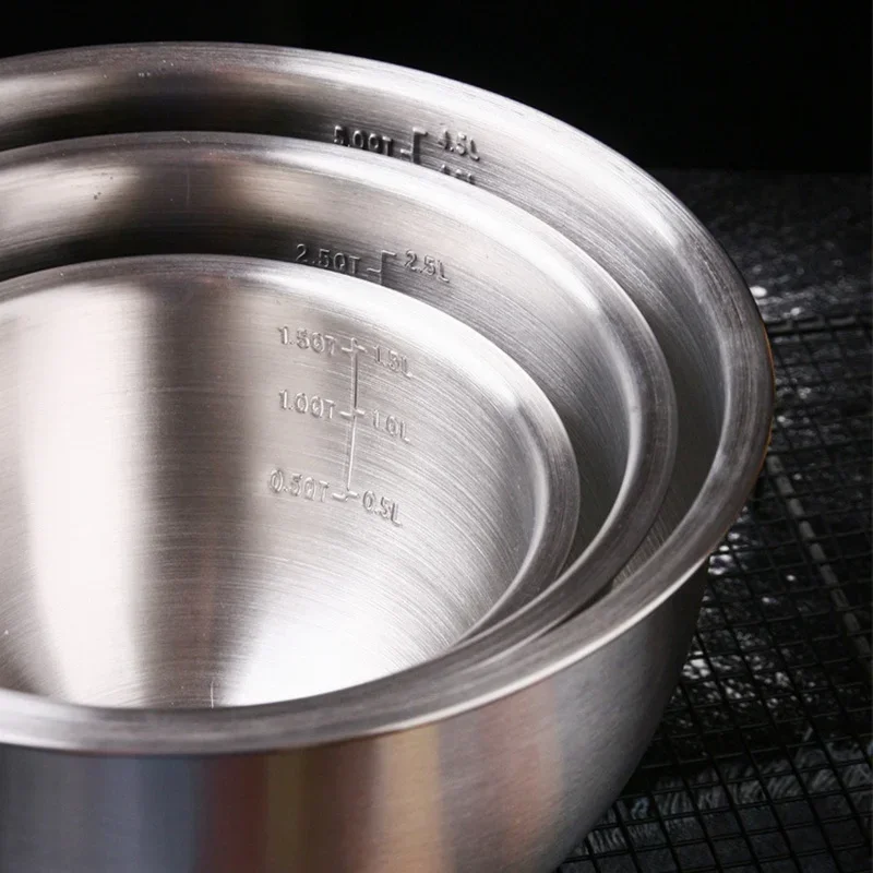 304 Stainless Steel Mixing & Soup Bowls Set – 3 Sizes, Heat-Resistant 5
