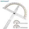 180 Degree Adjustable Protractor Stainless Steel Angle Gauge 0-100mm/14mm/15mm Round Head Caliper Measuring Ruler 3