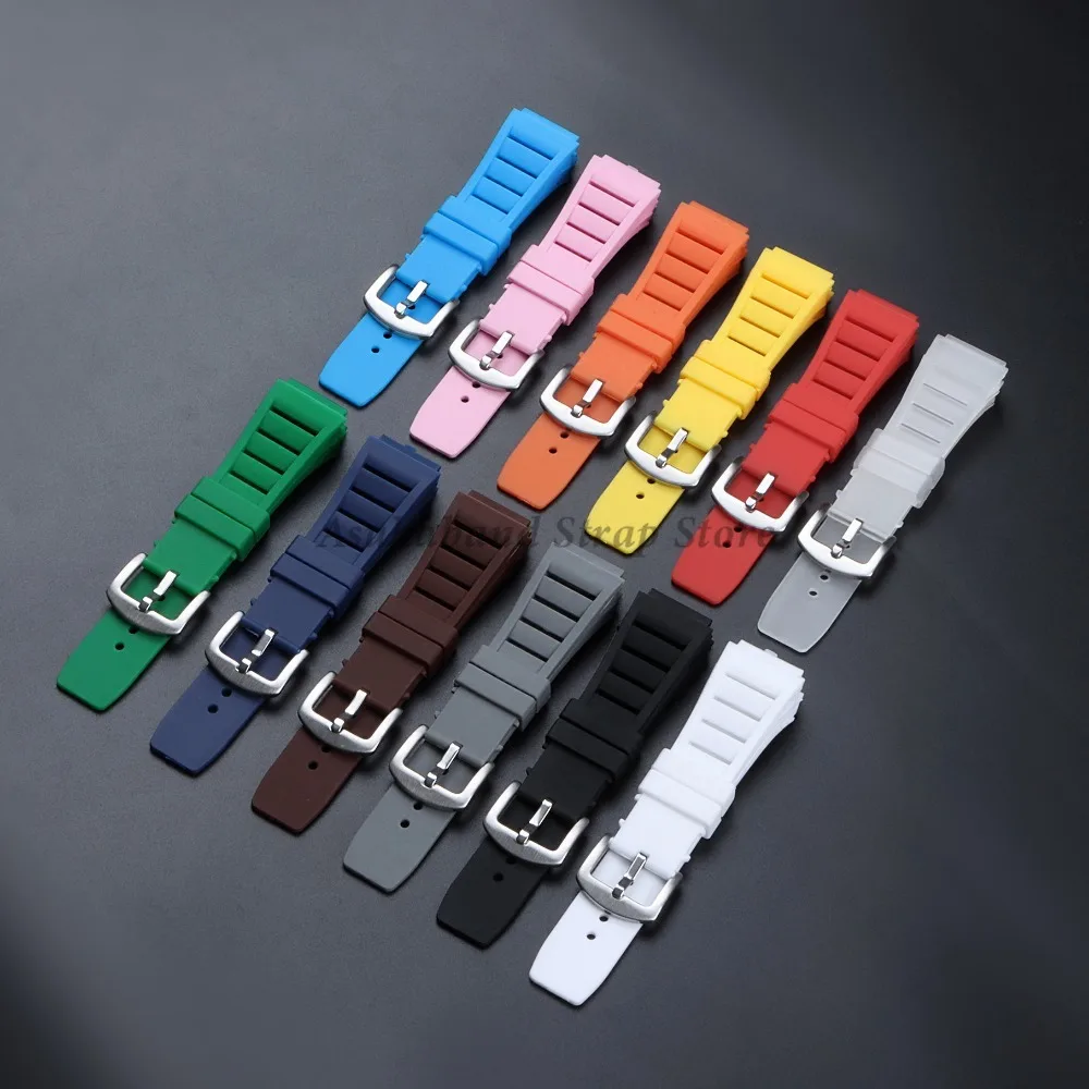 Premium Waterproof Silicone Sport Watch Strap - Soft Diving Rubber Bracelet